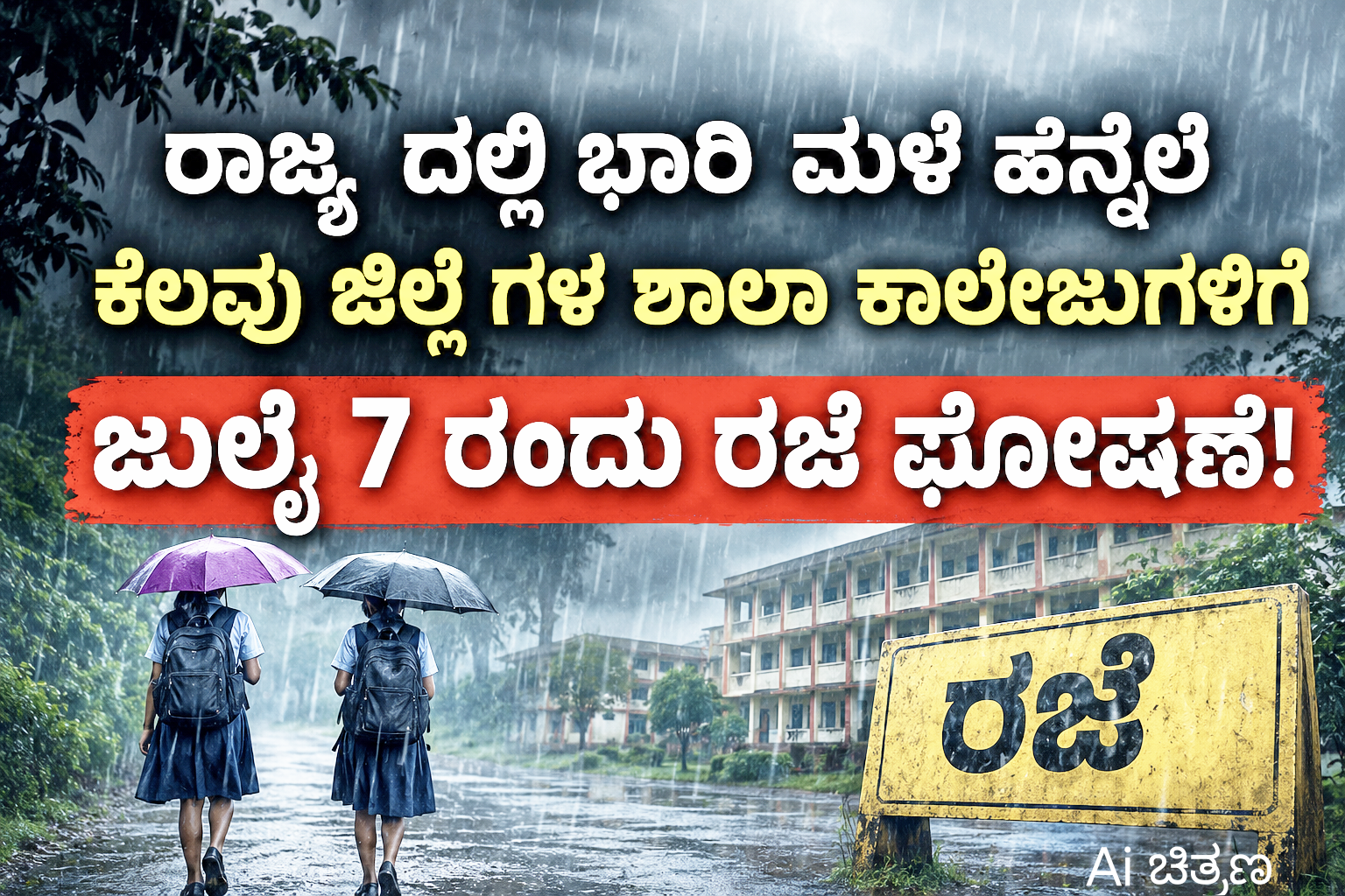 Karnataka rain holiday :