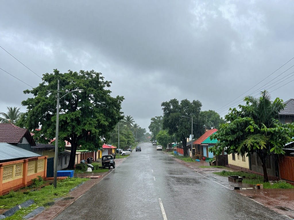Heavy monsoon rain in Karnataka