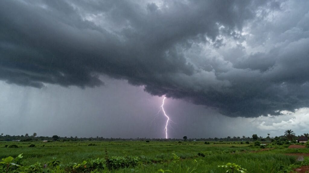 Thunderstorm and lightning in Karnataka