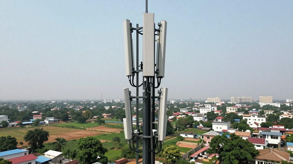4G ಮತ್ತು 5G ನೆಟ್ವರ್ಕ್ ಟವರ್ ಮತ್ತು ಫೈಬರ್ ಮೂಲಸೌಕರ್ಯ