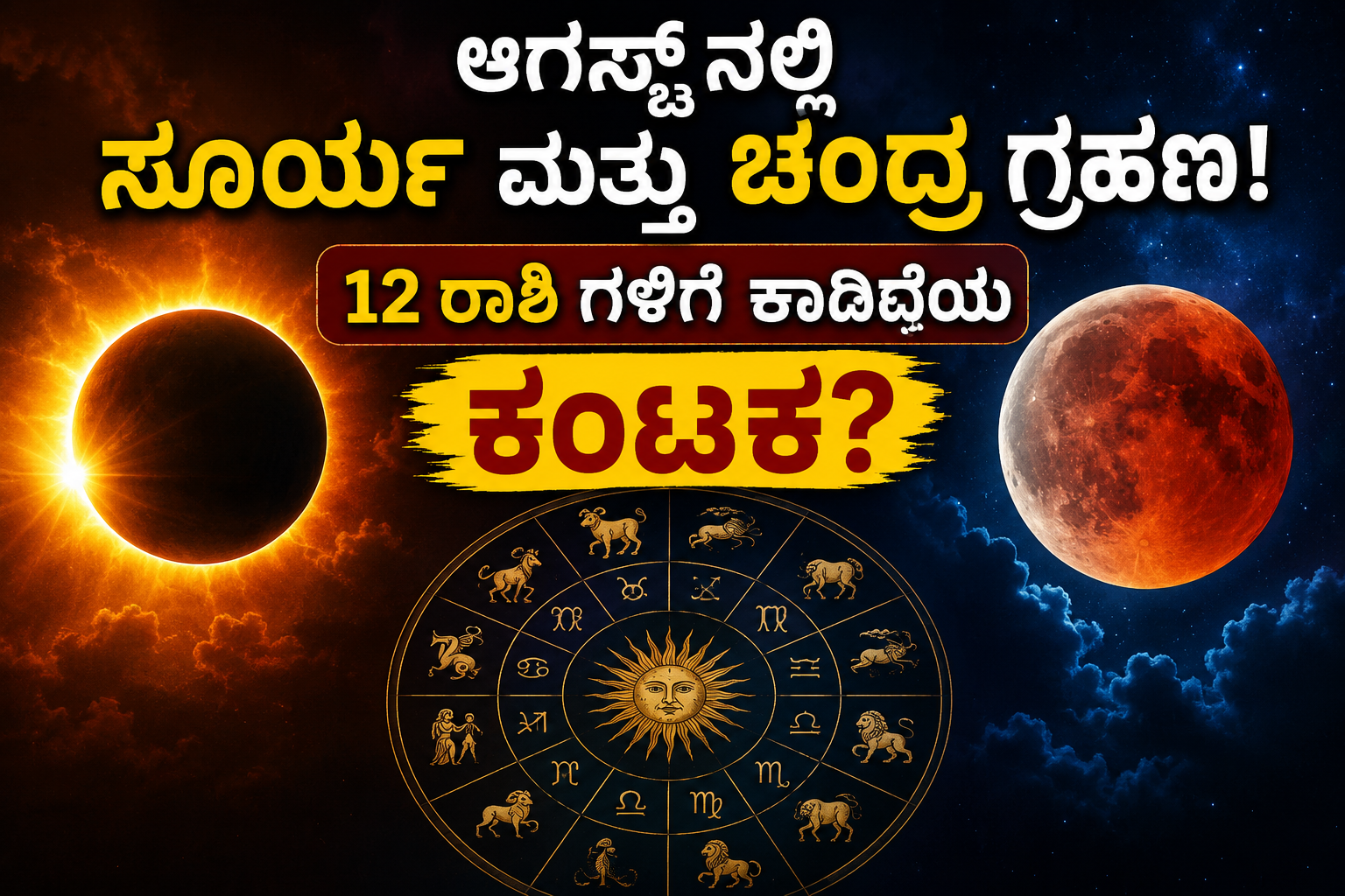 ಆಗಸ್ಟ್ ಅಲ್ಲಿ ಸೂರ್ಯ ಮತ್ತು ಚಂದ್ರ ಗ್ರಹಣ